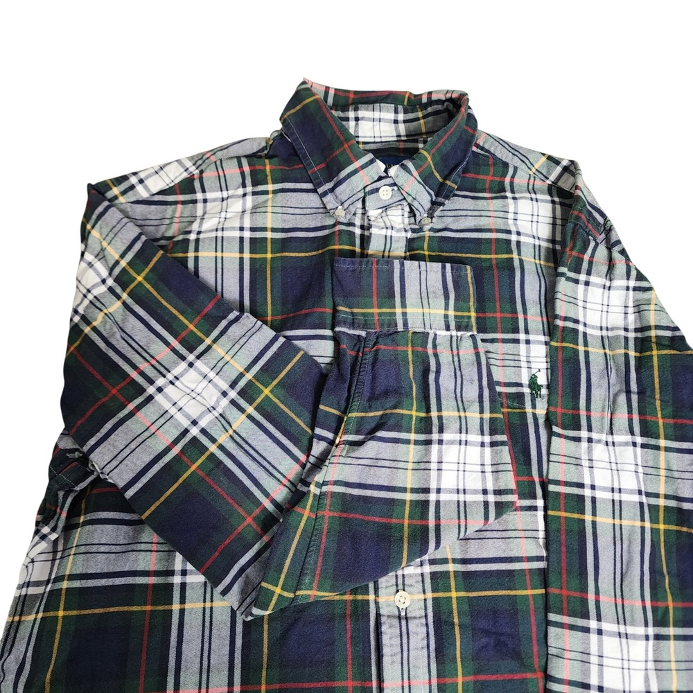 Polo Ralph Lauren Men's Classic Fit Plaid Button Down Shirt Long Sleeve Size L